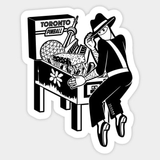 Pinball Ninja - B&W Sticker